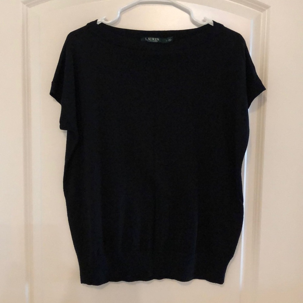Ralph Lauren women's short sleeve black top.